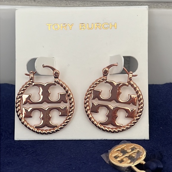 Rose/Gold TORY BURCH Hoop - Picture 5 of 16